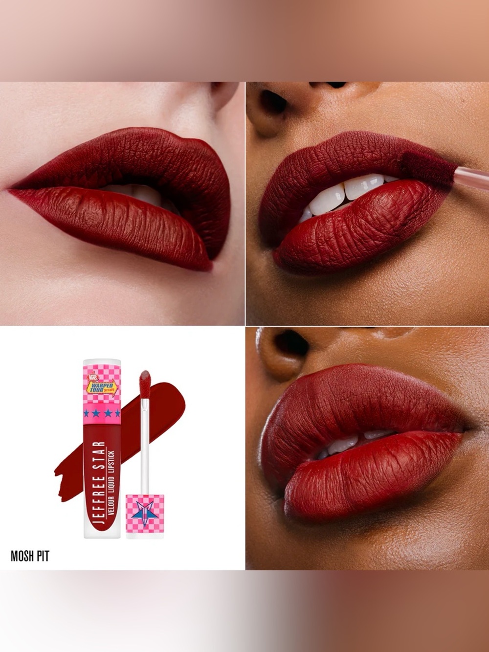 Jeffree Star Mosh Pit Vans Warped Tour Velour Liquid Lipstick- vampy brick red